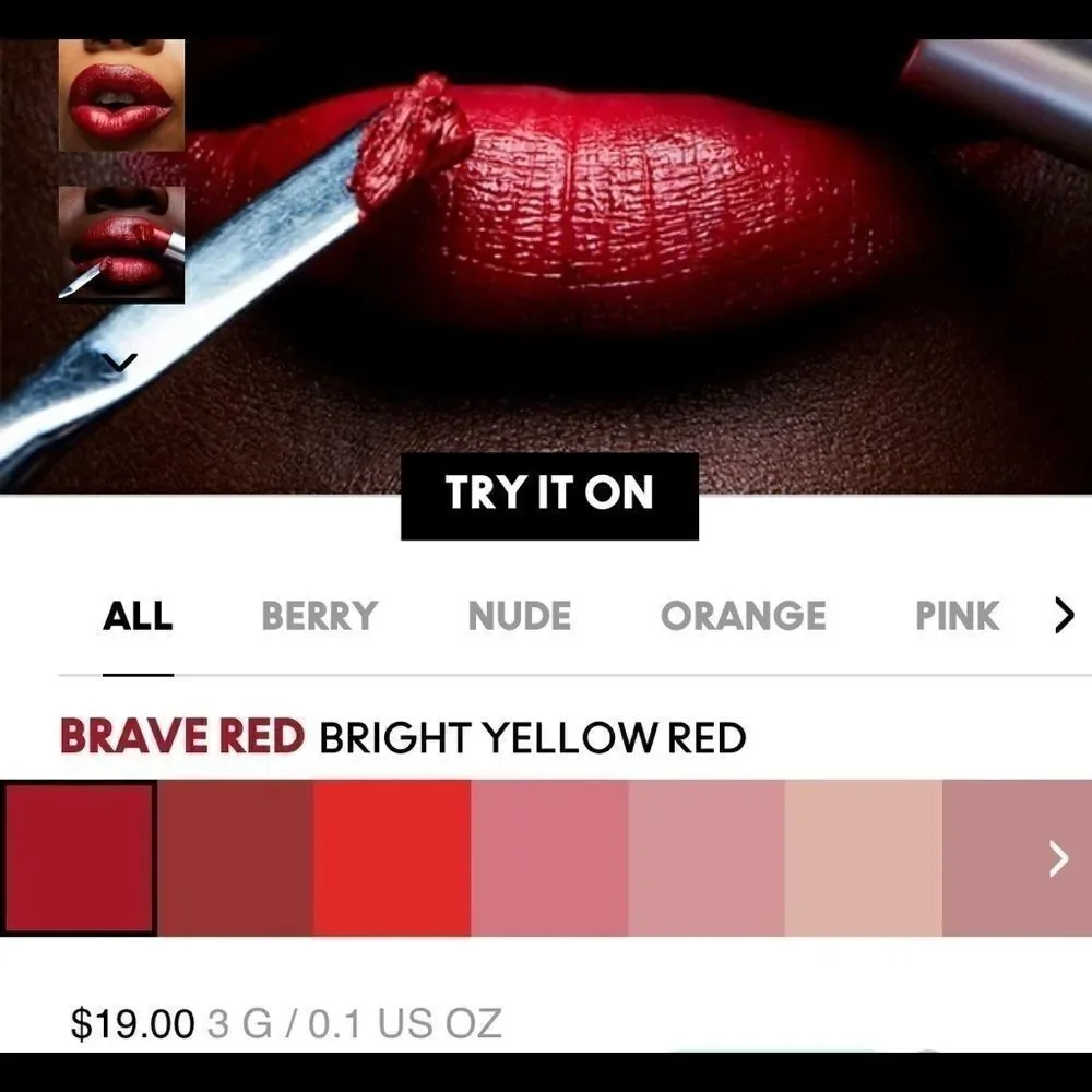 MAC CREMESHEEN LIPSTICK NEW Brave Red Ipsy bag